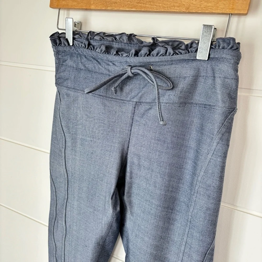 Year of Ours Blue Denim Papersack Sporty Leggings Size Medium